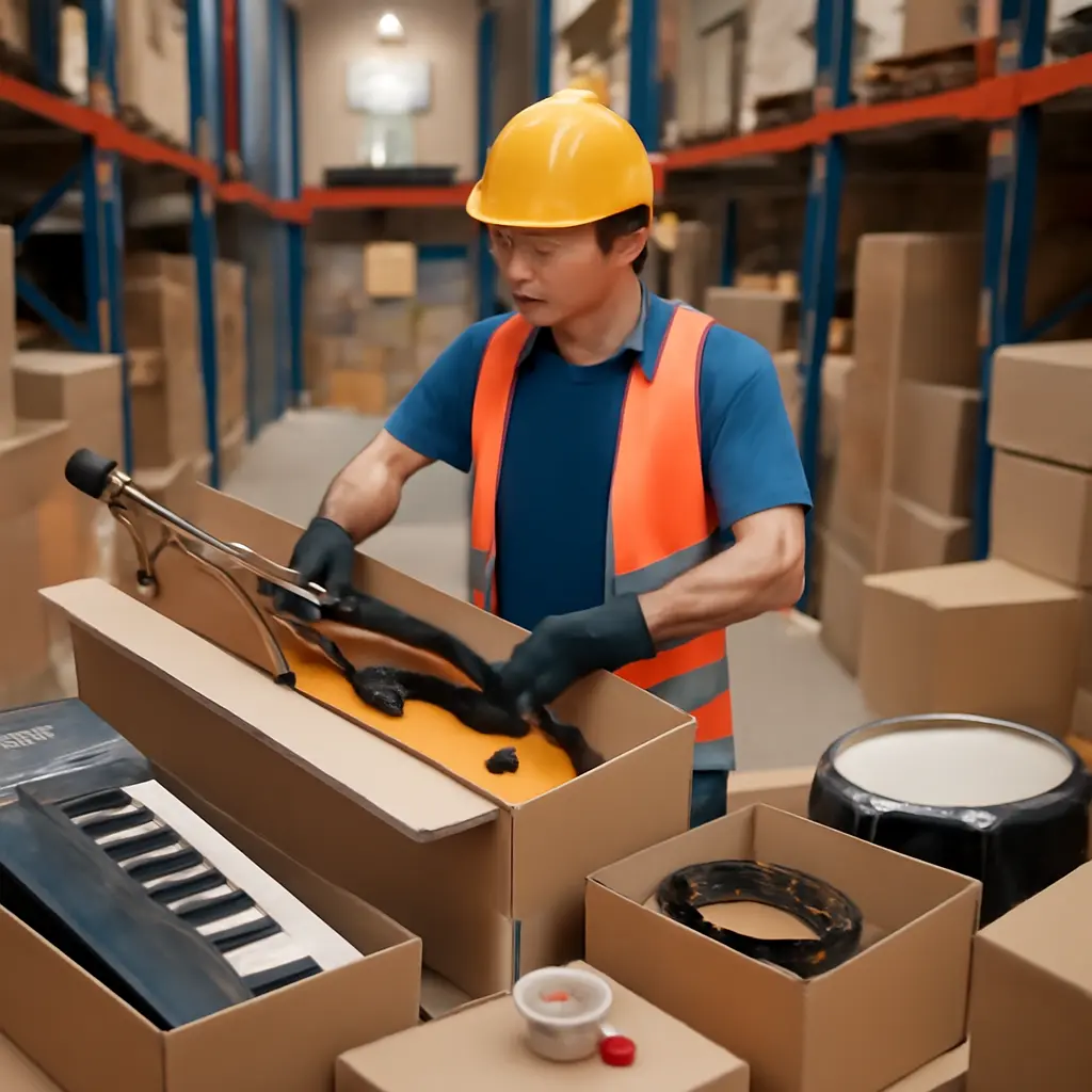 Logistika a balení Balení hudebního zboží připravené k odeslání