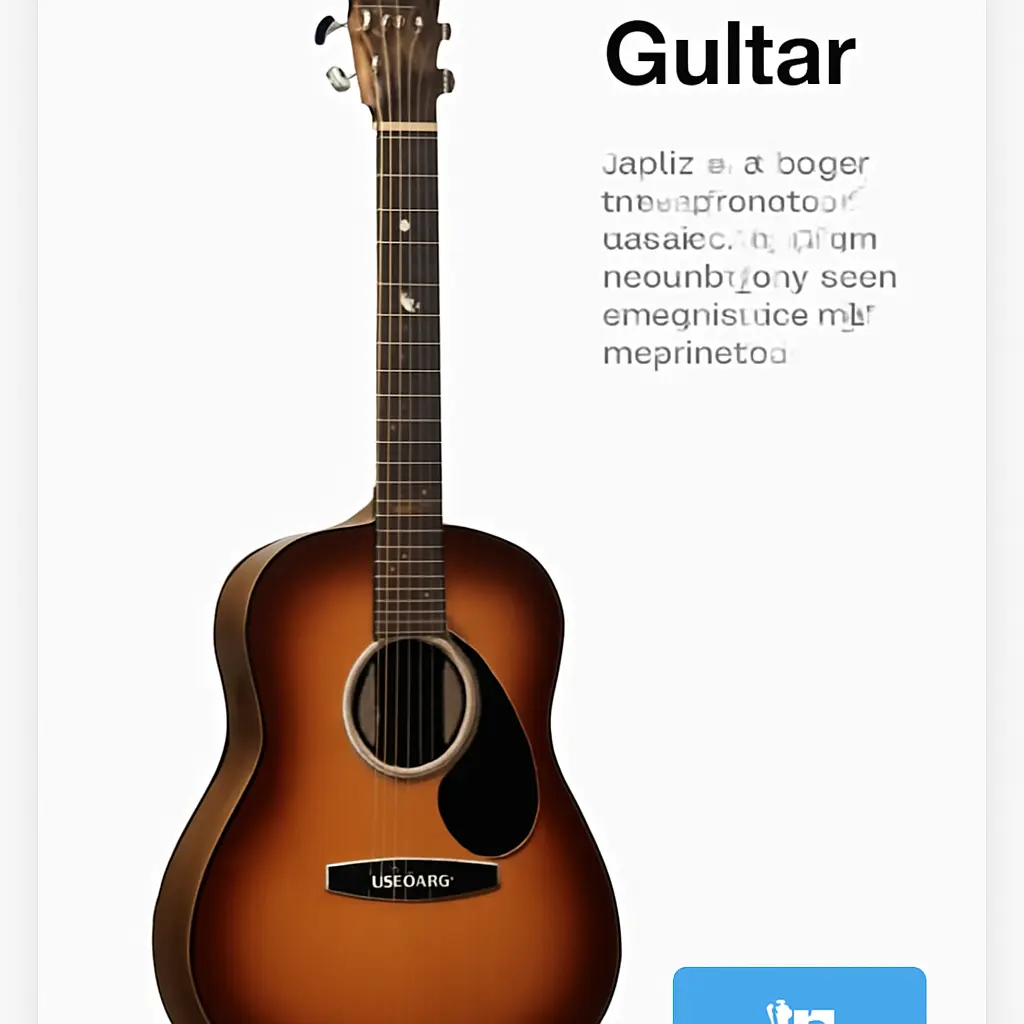 Ukázka produktové stránky kytary