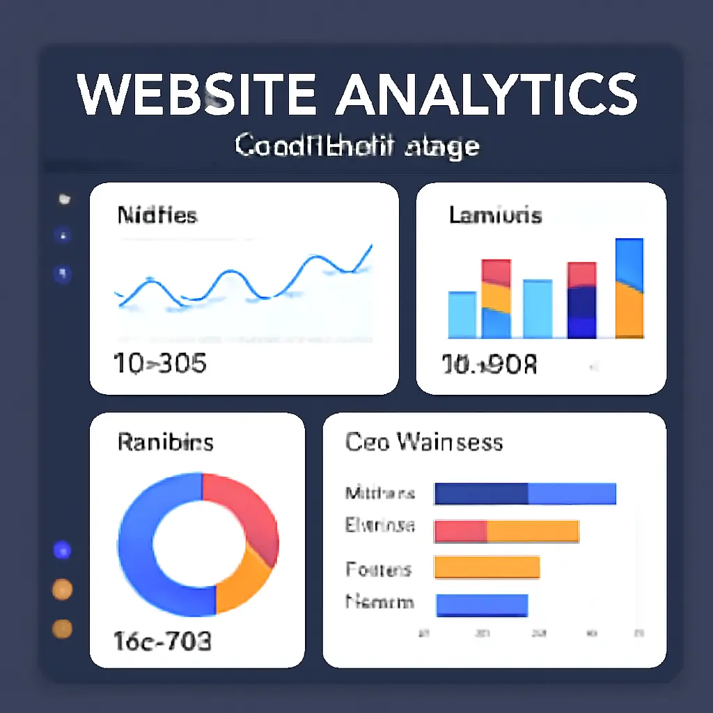 Analytika webu hudebního obchodu na obrazovce